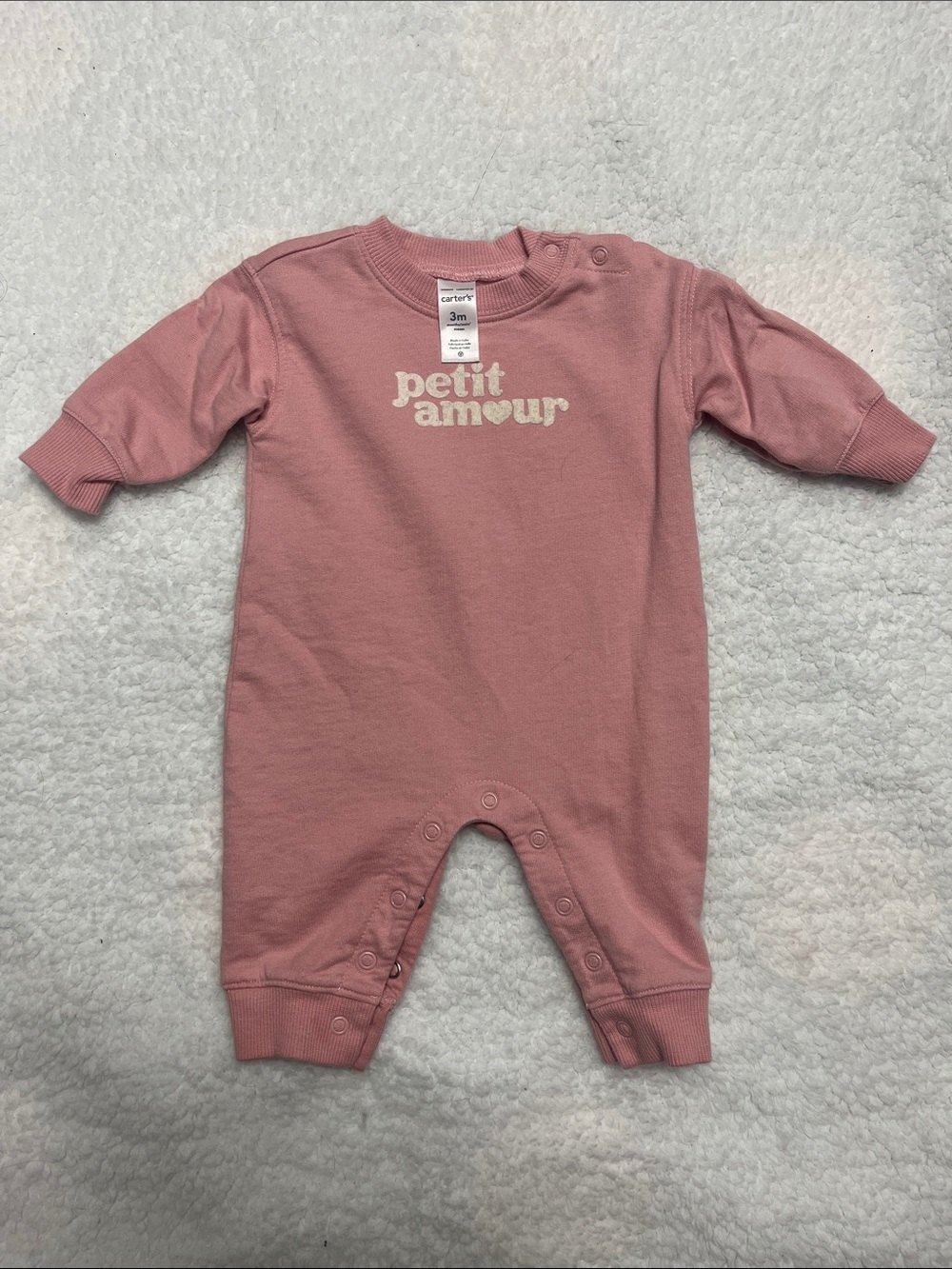 4/25$ Carter's Petit Amour Pink Baby One-Piece